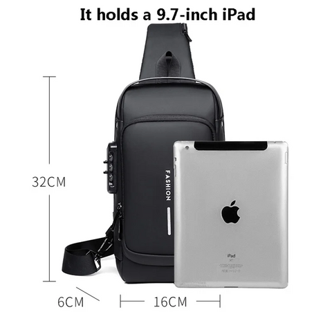 Bolso Oxford Grado Militar Impermeable + Cerradura + Puerto USB - Imagen 2