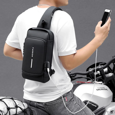 Bolso Oxford Grado Militar Impermeable + Cerradura + Puerto USB - Imagen 4