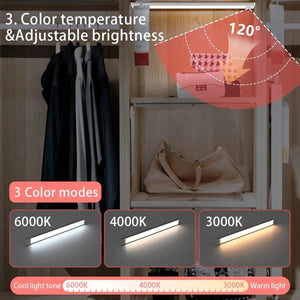 Barra LED Recargable Con Sensor Movimiento - Imagen 5