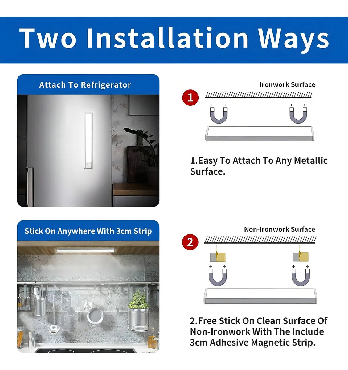 Barra LED Recargable Con Sensor Movimiento - Imagen 8