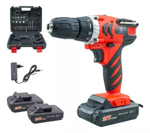 Taladro Atornillador Inalambrico Recargable + 2 Baterias + 24 Piezas de Regalo - Imagen 6