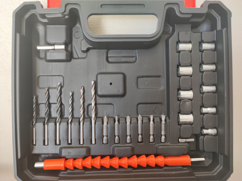 Taladro Atornillador Inalambrico Recargable + 2 Baterias + 24 Piezas de Regalo - Imagen 3