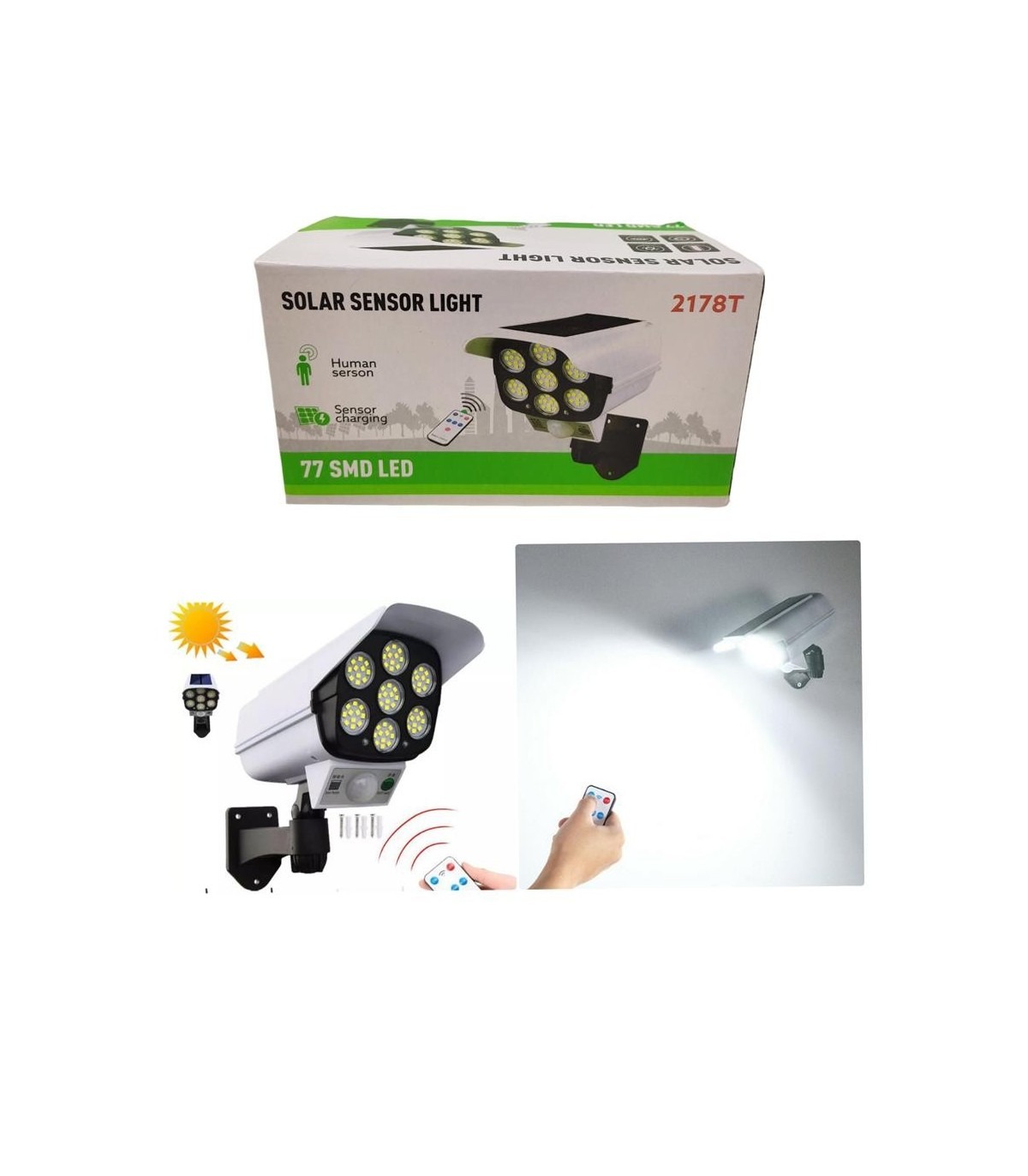 Foco Led Solar Tipo Camara - Imagen 2