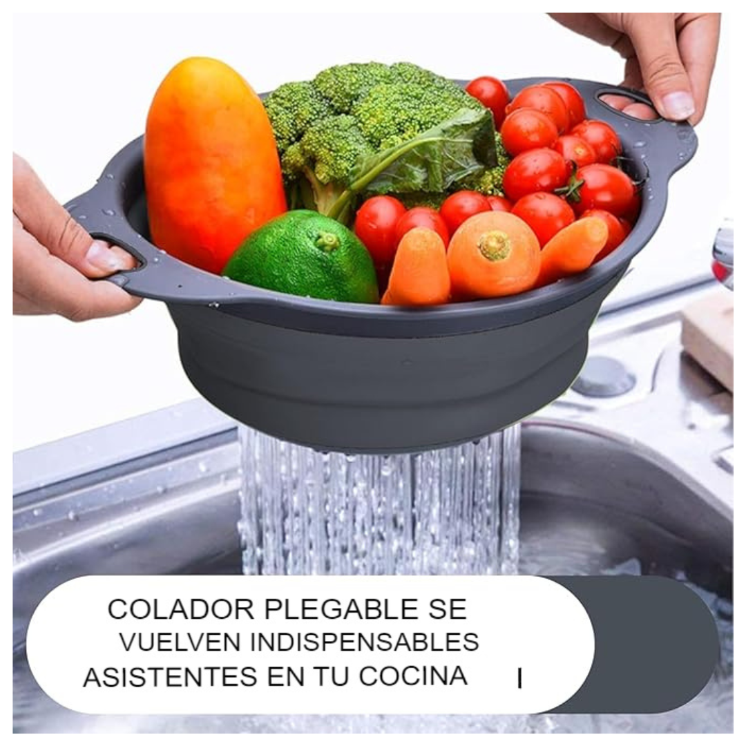 Colador Negro Retractil Con Escurridor Envio Gratis