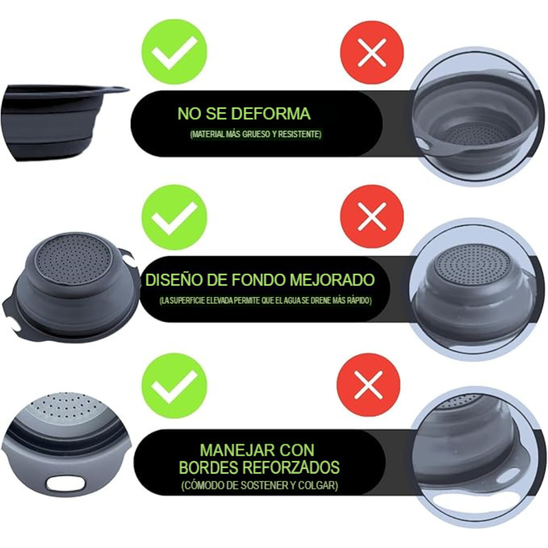 Colador Negro Retractil Con Escurridor Envio Gratis - Imagen 4