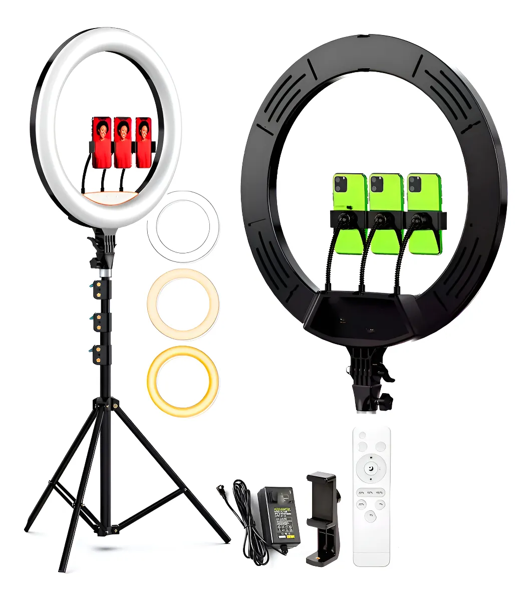 Anillo de Luz con 3 Soportes