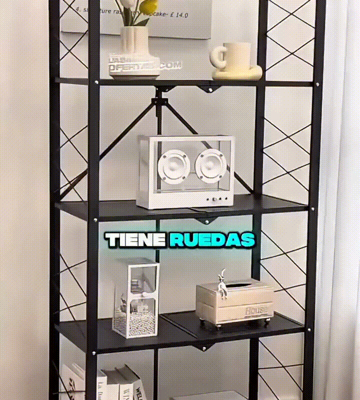 Estantería Metálica Organizadora de 5 Niveles con Ruedas