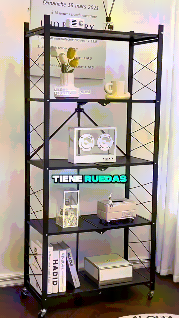 Estantería Metálica Organizadora de 5 Niveles con Ruedas