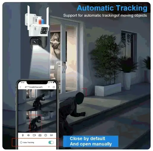 CAMARA DE SEGURIDAD PTZ DE DOBLE LENTE + IA / WIFI Envio Gratis - Imagen 4