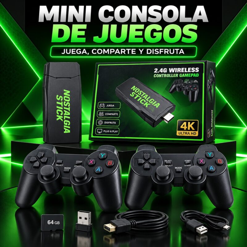 Consola Mini Retro Games + 2 Controles Envio Gratis  en la RM