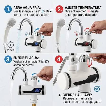 Grifo Calentador de Agua Eléctrico Instantáneo - Imagen 3