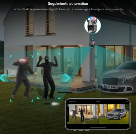 CAMARA DE SEGURIDAD PTZ DE DOBLE LENTE + IA / WIFI Envio Gratis - Imagen 3