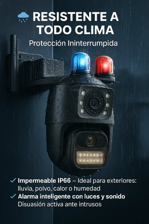 CAMARA DE SEGURIDAD  PTZ DE DOBLE LENTE + IA / WIFI Envio Gratis