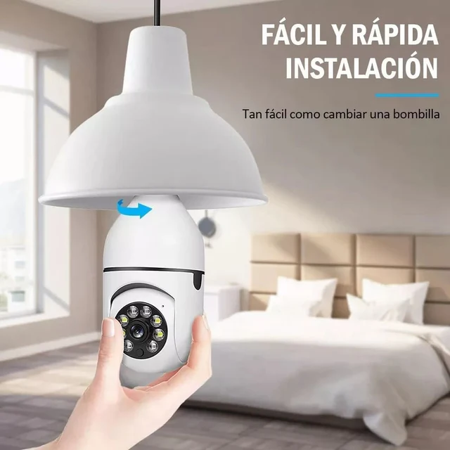 Cámara Foco WiFi 360° (Tipo Ampolleta E27) Envio Gratis