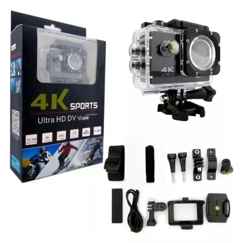 Cámara Deportiva 4K Full HD WiFi Resistente al Agua Envio Gratis