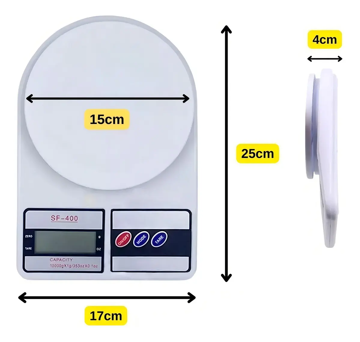 Pesa Gramera Hasta 10kg Incluye Pilas Envio Gratis - Imagen 2