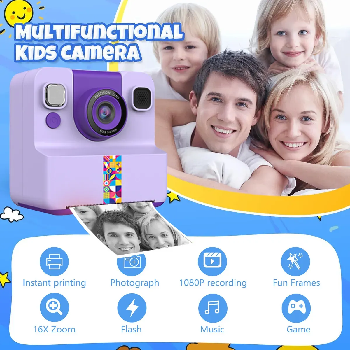 Cámara Digital Infantil Instantánea Con Impresión Térmica Envio Gratis - Imagen 3
