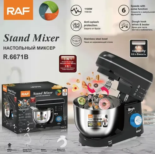 Batidora Planetaria RAF R.6671B – 1100W Envio Gratis