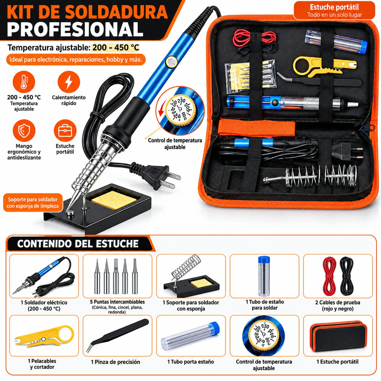 Kit De Soldadura De Cautin Electonica Envio Gratis en la RM - Imagen 2