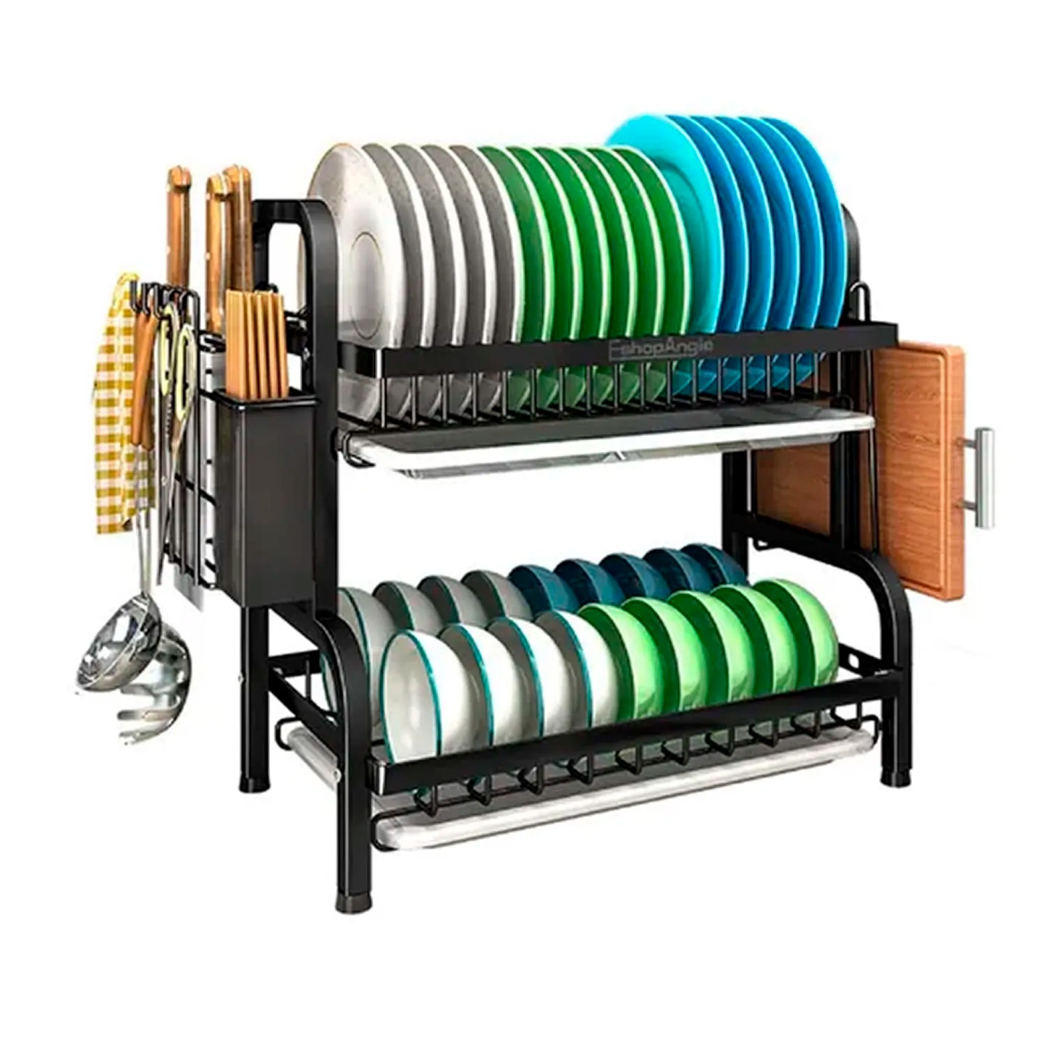 Rack Escurridor De Loza 2 Niveles Negro Envio Gratis en la RM - Imagen 4
