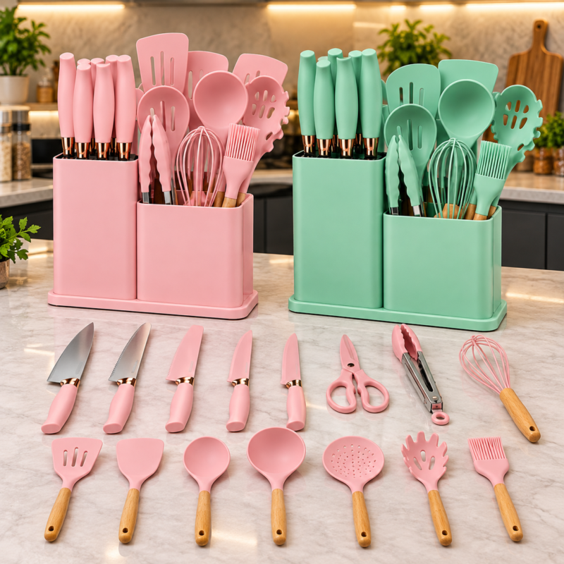 Set de utensilios de cocina COOKITCHEN – 19 piezas Envio Gratis en la RM