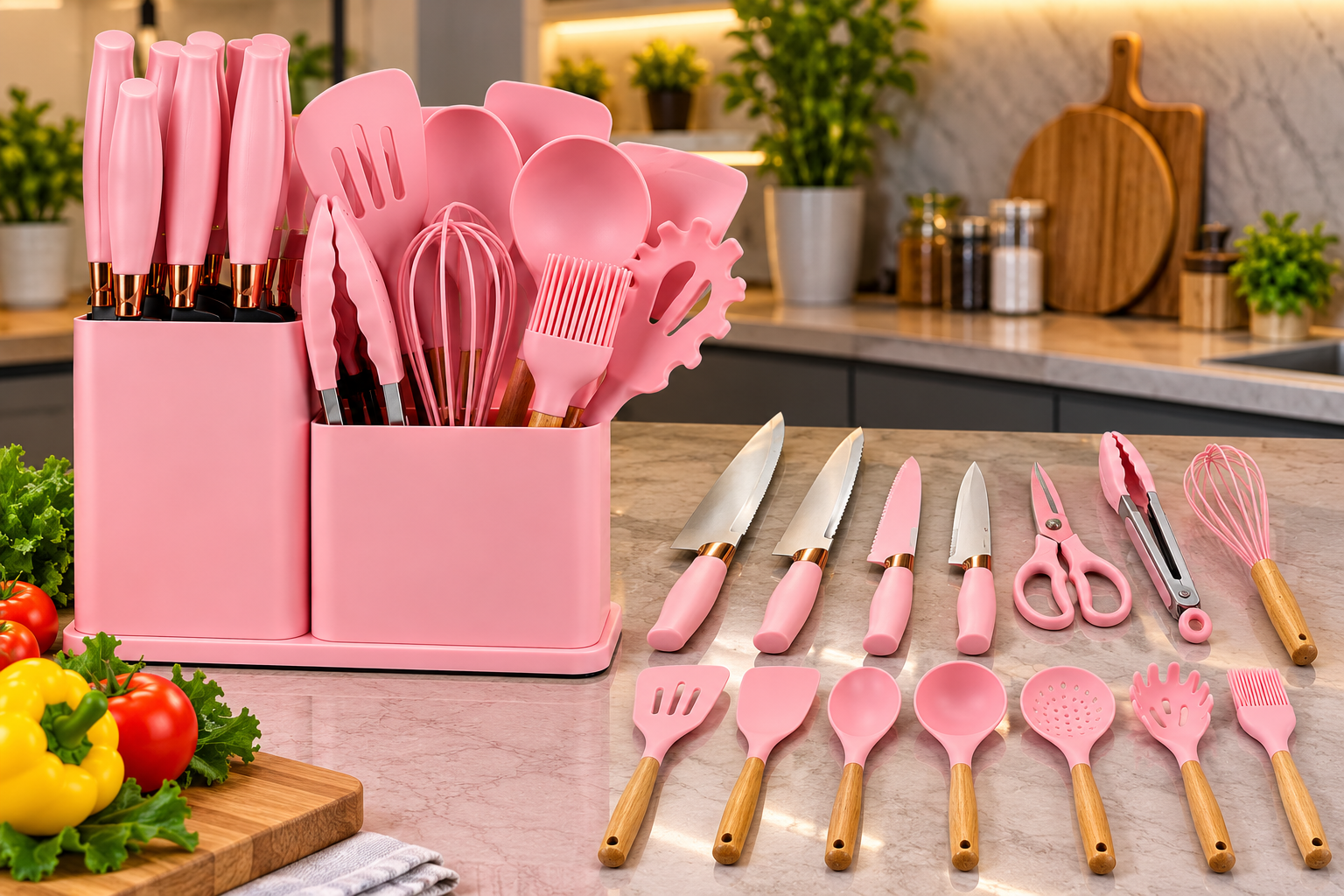 Set de utensilios de cocina COOKITCHEN – 19 piezas Envio Gratis en la RM