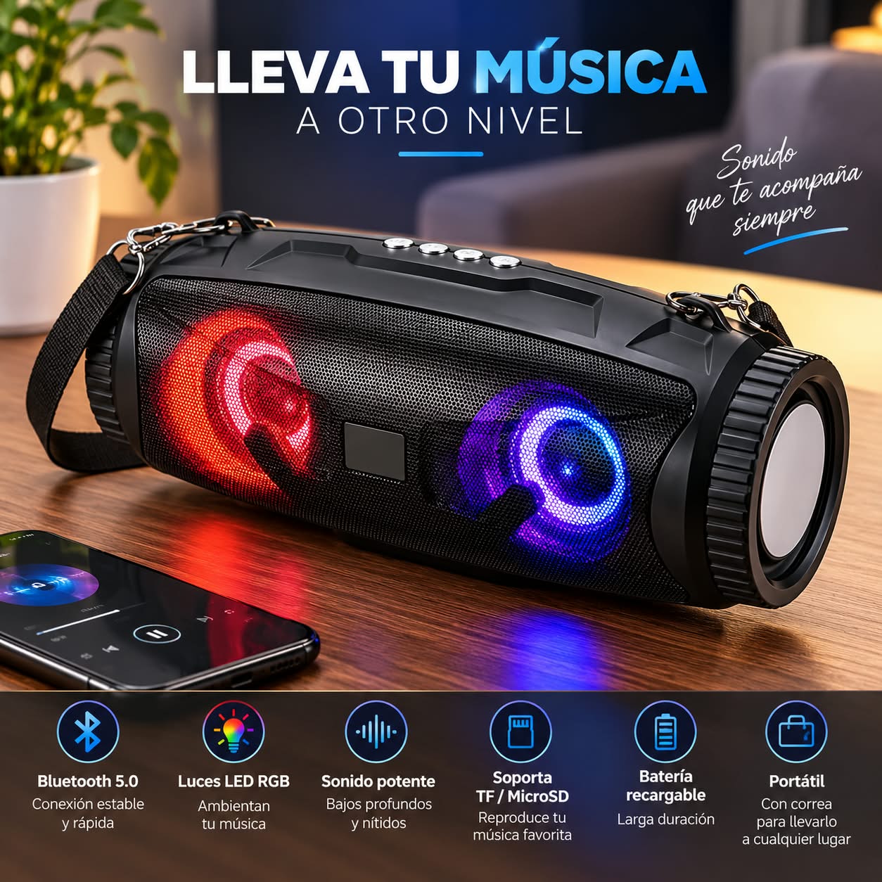 Parlante inalámbrico portátil MF-213 Envio Gratis